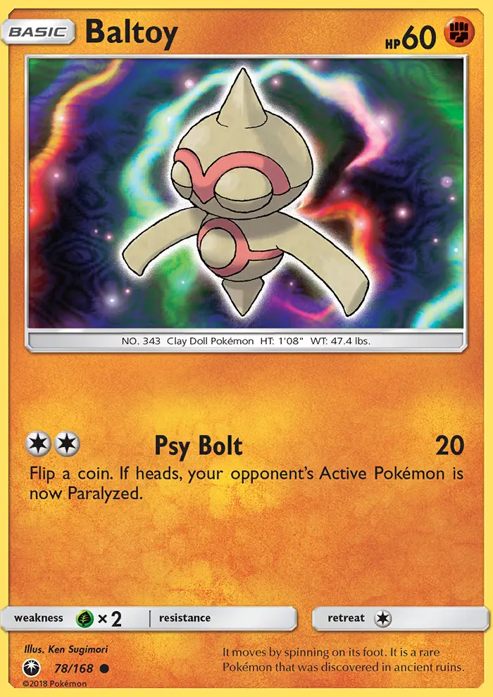 Baltoy 78 card from Celestial Storm