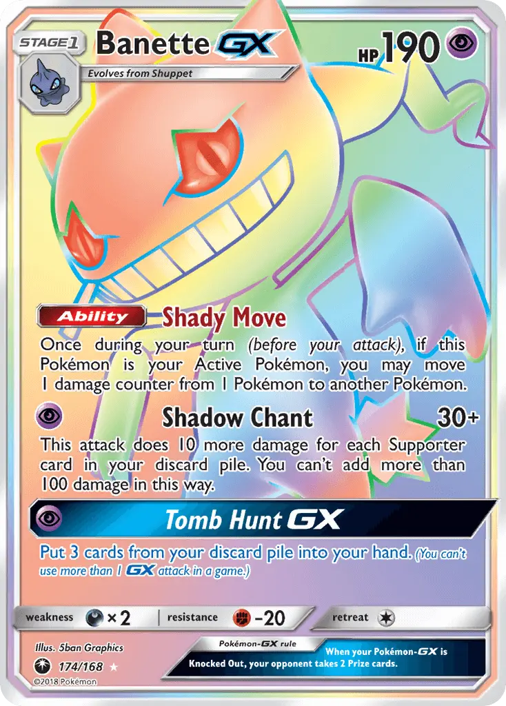 Banette-GX 174 — Celestial Storm 174, Holofoil finish