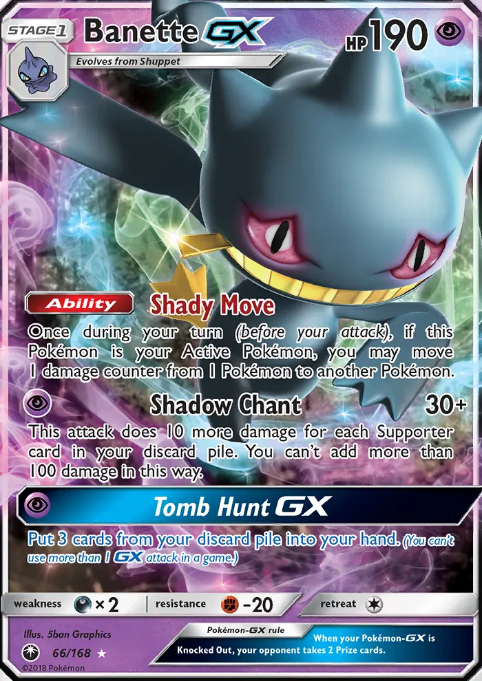 Banette-GX 66 card from Celestial Storm