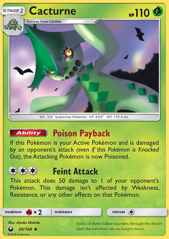 Cacturne 20 card from Celestial Storm