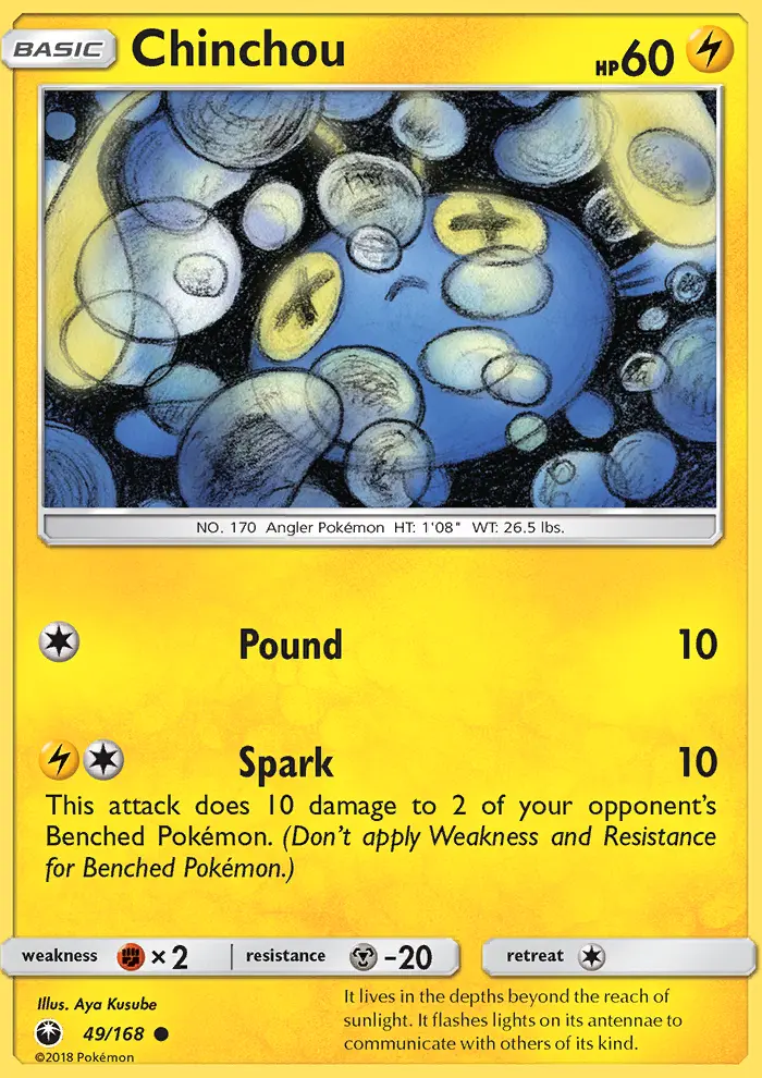 Chinchou 49 card from Celestial Storm
