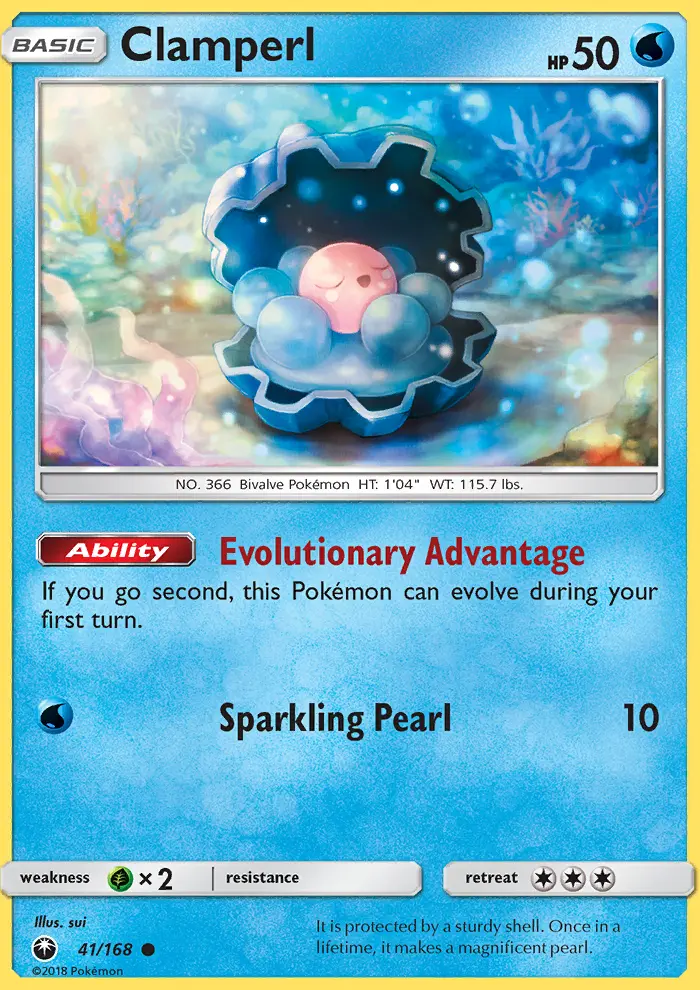 Clamperl 41 card from Celestial Storm