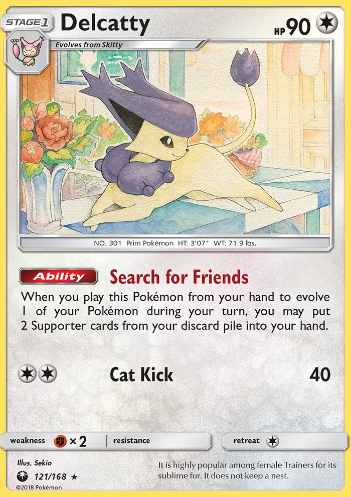 Delcatty 121 — Celestial Storm 121, Holofoil finish