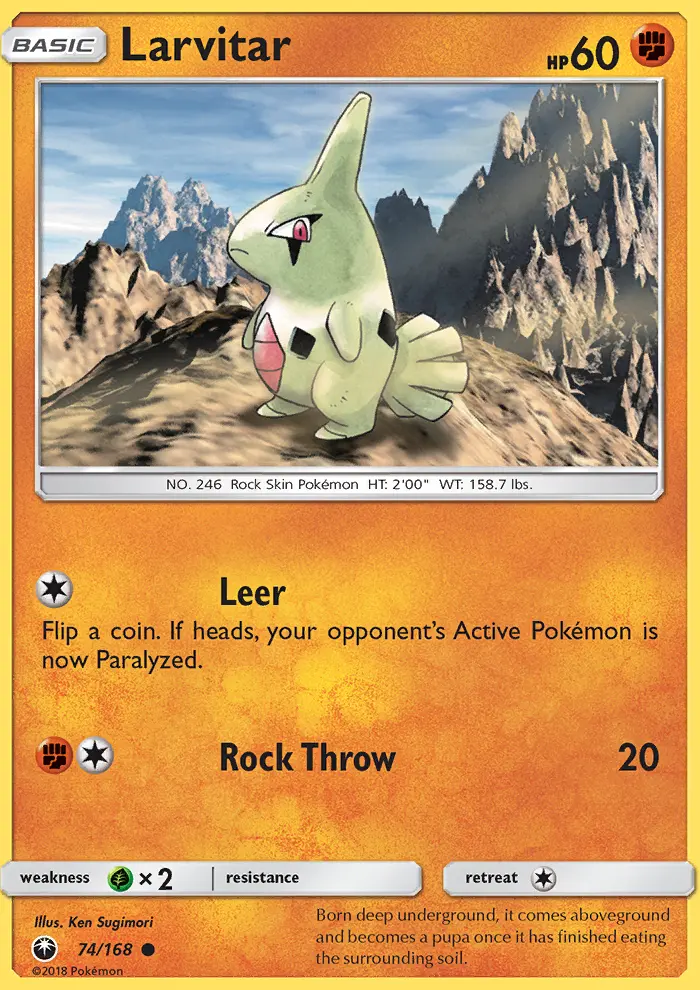 Larvitar 74 — Celestial Storm 74, Normal finish