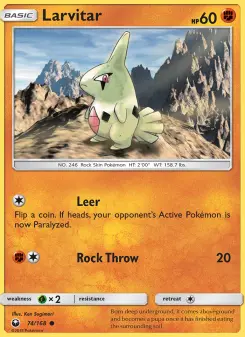 Larvitar — Celestial Storm #74