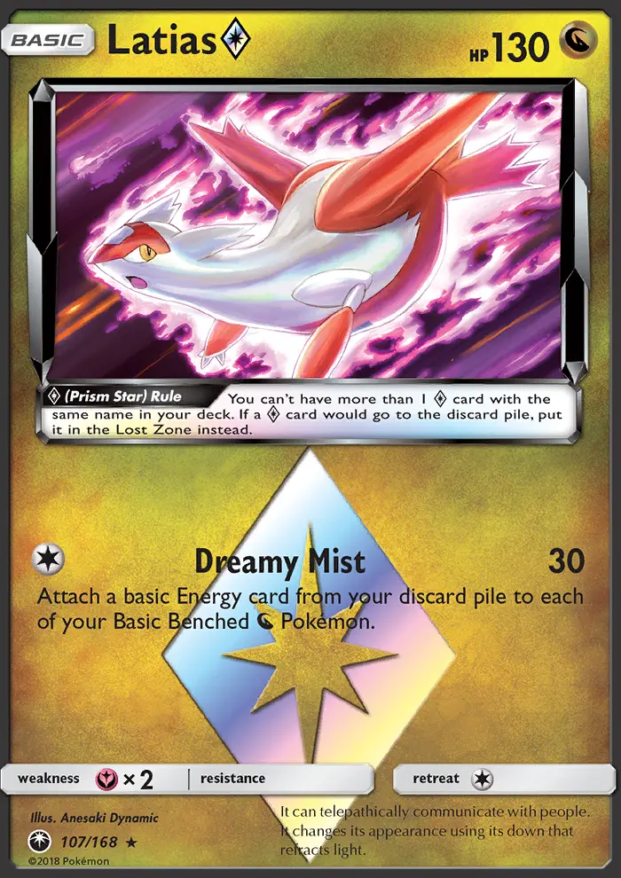 Latias ◇ 107 card from Celestial Storm