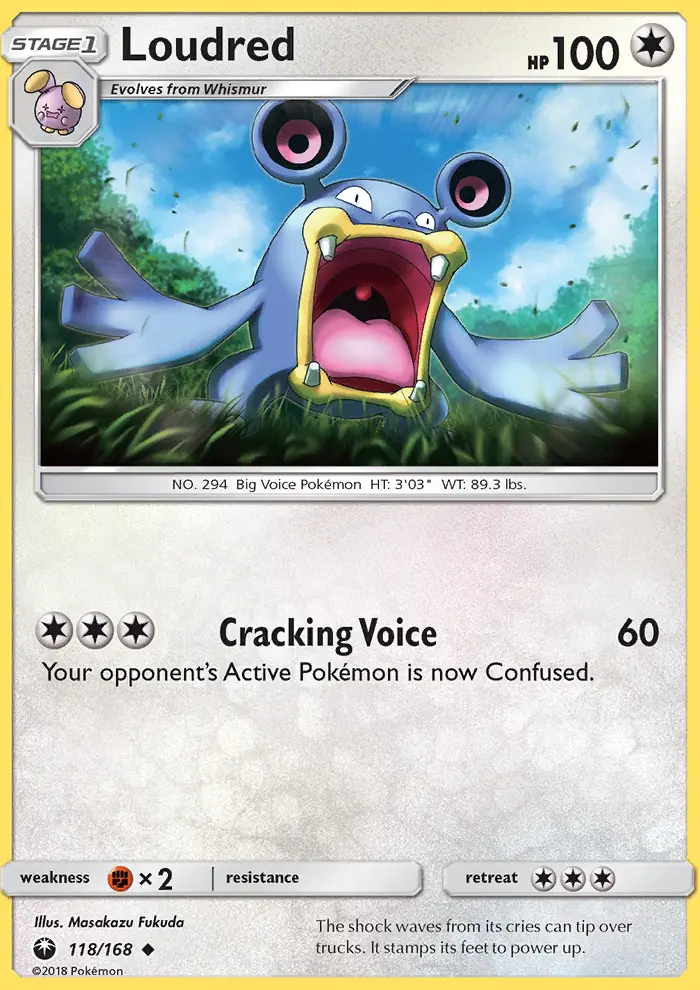 Loudred 118 card from Celestial Storm
