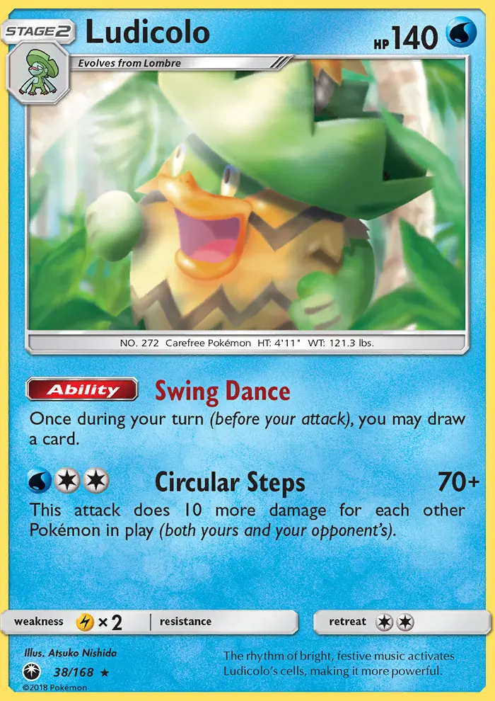 Ludicolo 38 card from Celestial Storm