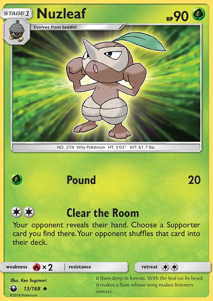 Nuzleaf 13 card from Celestial Storm