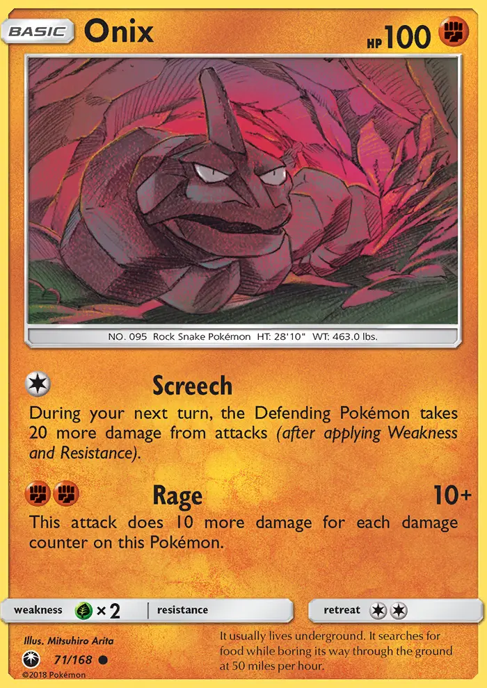 Onix 71 card from Celestial Storm