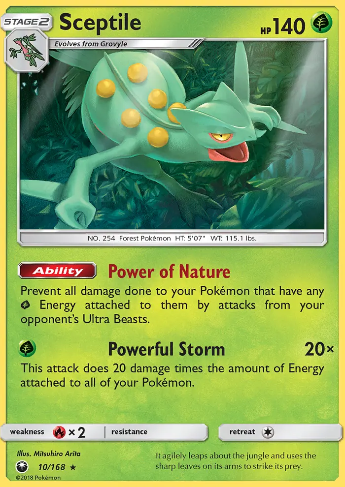 Sceptile 10a card from Celestial Storm