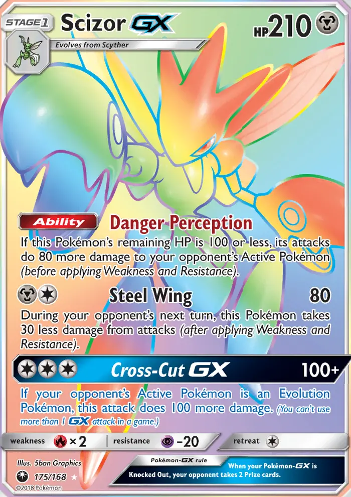 Scizor-GX 175 card from Celestial Storm