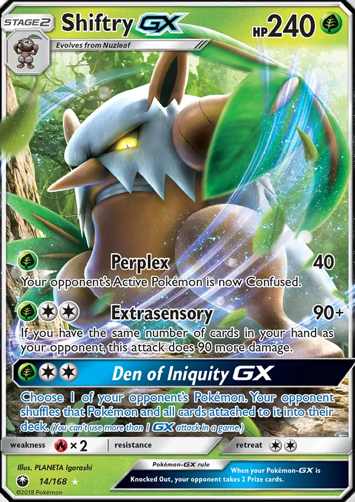 Shiftry-GX 14 — Celestial Storm 14, Holofoil finish