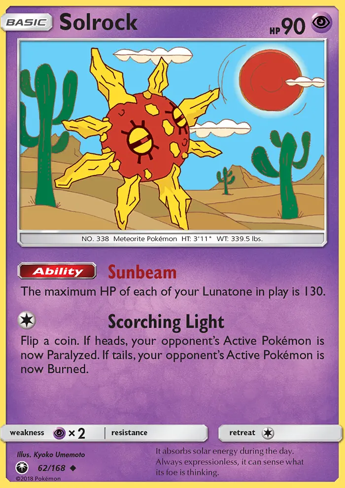 Solrock 62 card from Celestial Storm