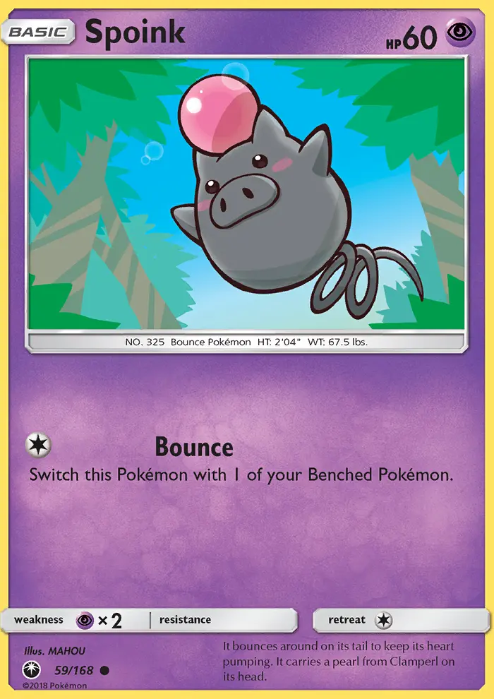 Spoink 59 card from Celestial Storm