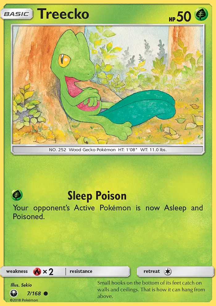 Treecko 7 card from Celestial Storm