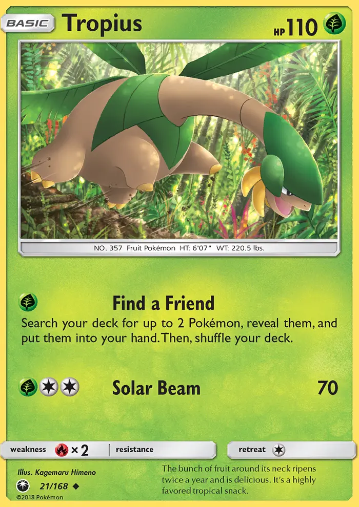 Tropius 21 card from Celestial Storm