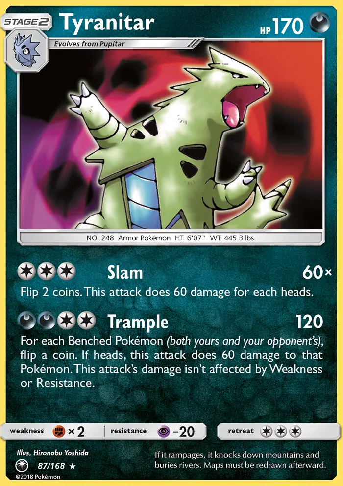 Tyranitar 87 — Celestial Storm 87, Holofoil finish