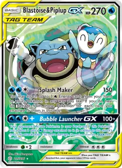 Blastoise & Piplup-GX — Cosmic Eclipse 215
