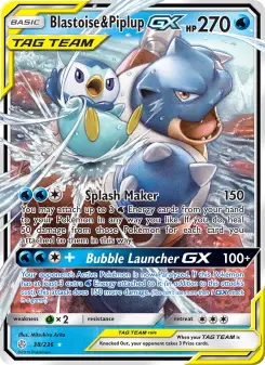 Blastoise & Piplup-GX — Cosmic Eclipse #38