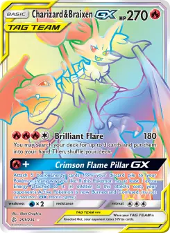 Charizard & Braixen-GX — Cosmic Eclipse #251
