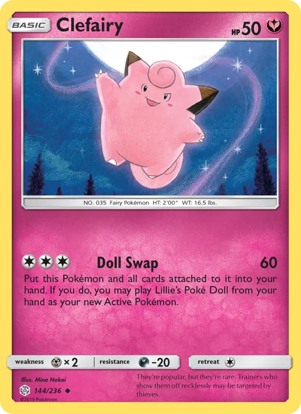 Clefairy 144 — Cosmic Eclipse 144, Normal finish