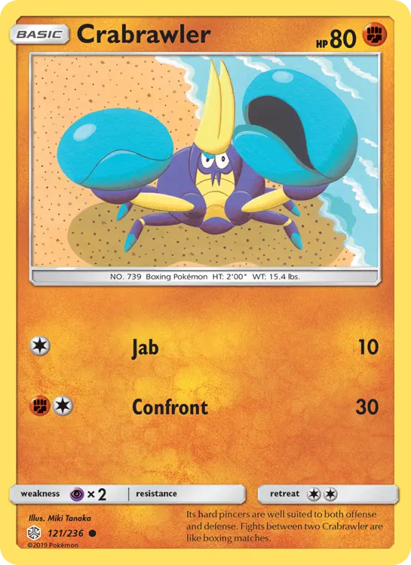 Crabrawler 121 card from Cosmic Eclipse
