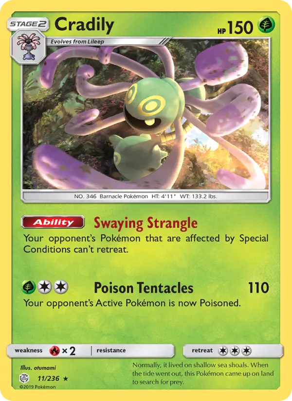 Cradily 11 card from Cosmic Eclipse