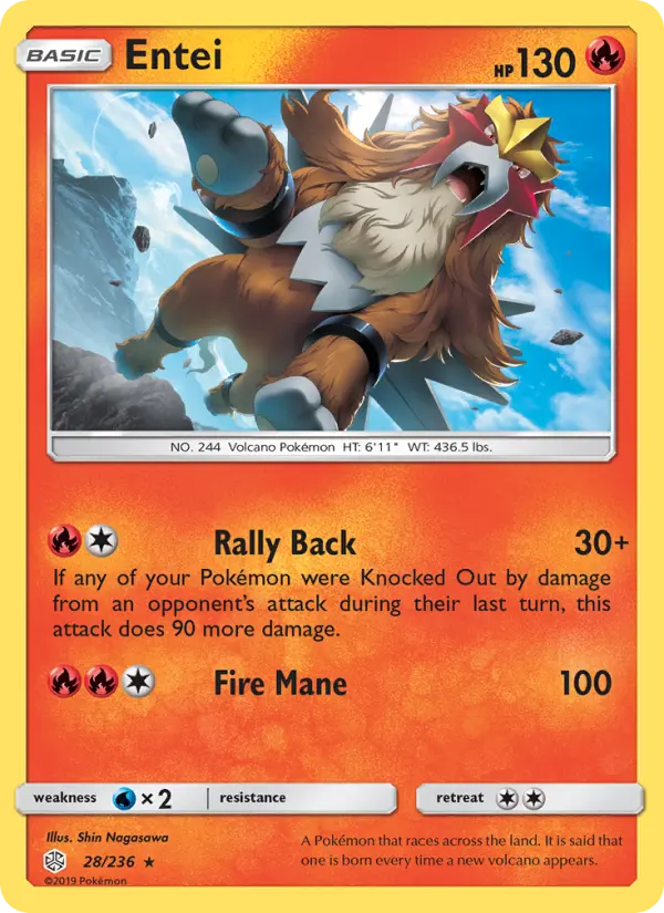 Entei 28 card from Cosmic Eclipse