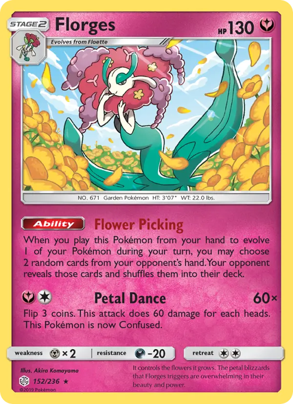 Florges 152 card from Cosmic Eclipse