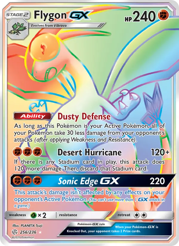 Flygon-GX 256 — Cosmic Eclipse 256, Holofoil finish
