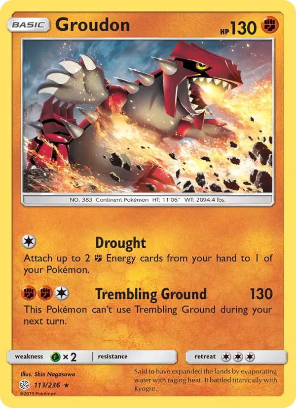 Groudon 113 — Cosmic Eclipse 113, Normal finish
