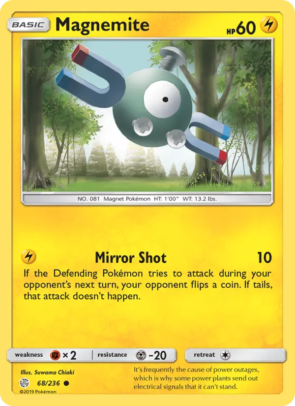 Magnemite 68 card from Cosmic Eclipse