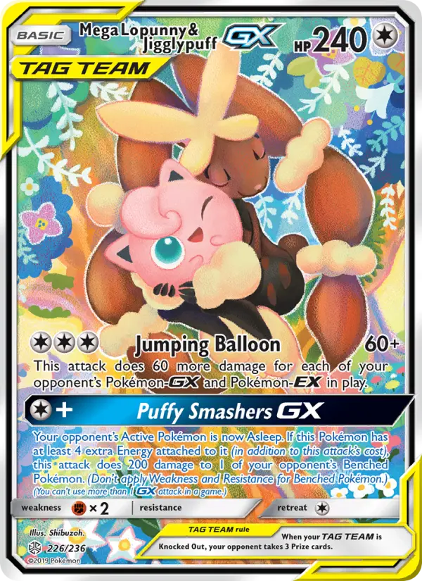 Mega Lopunny & Jigglypuff-GX 226 — the most expensive Jigglypuff card