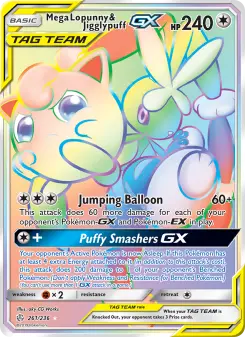 Mega Lopunny & Jigglypuff-GX — Cosmic Eclipse #261