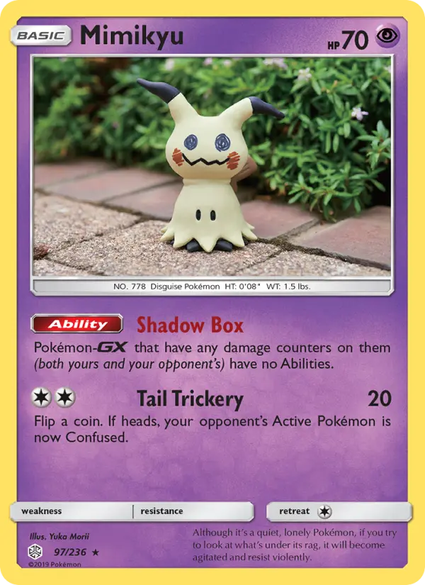 Mimikyu 97 card from Cosmic Eclipse