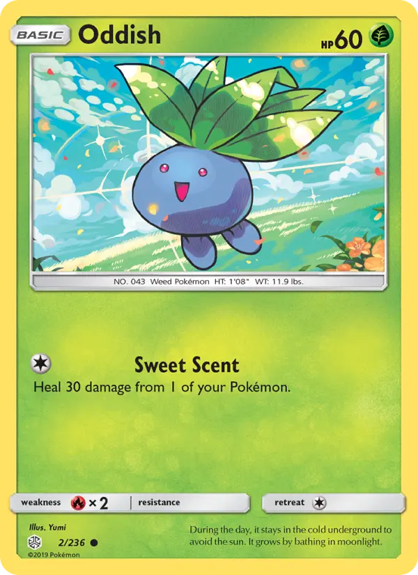 Oddish 2 card from Cosmic Eclipse