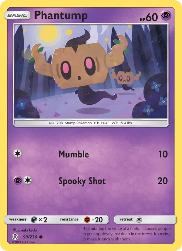 Phantump 93 card from Cosmic Eclipse