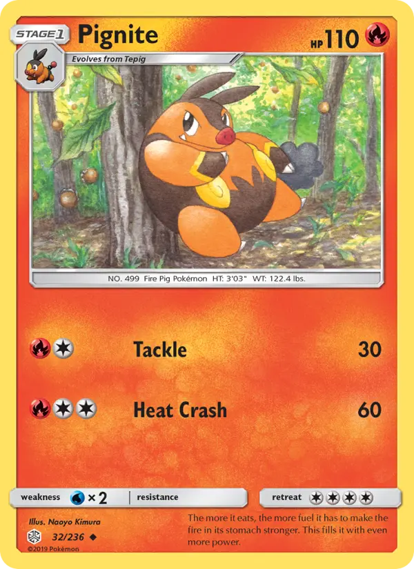 Pignite 32 card from Cosmic Eclipse