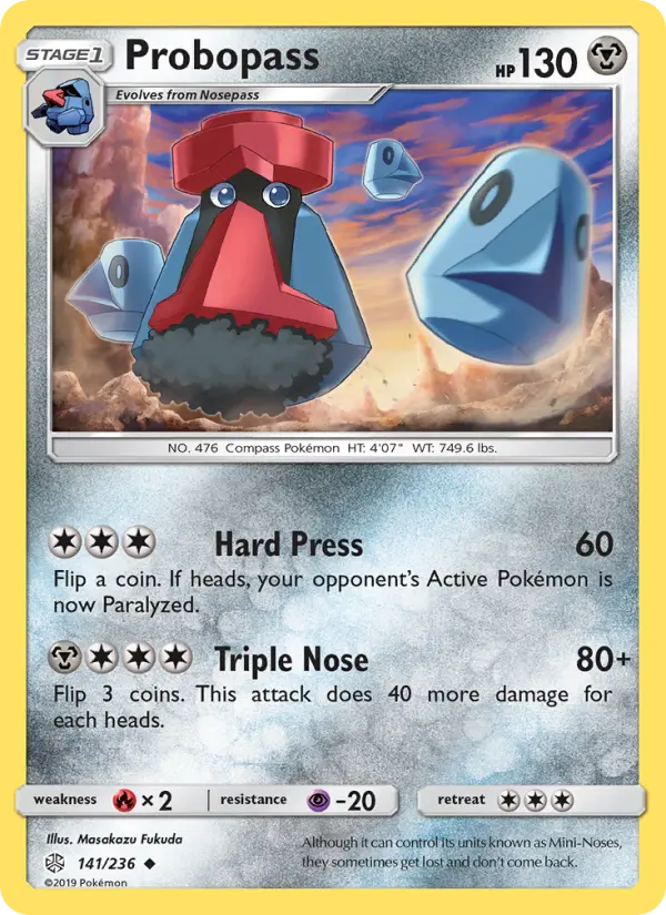 Probopass 141 card from Cosmic Eclipse