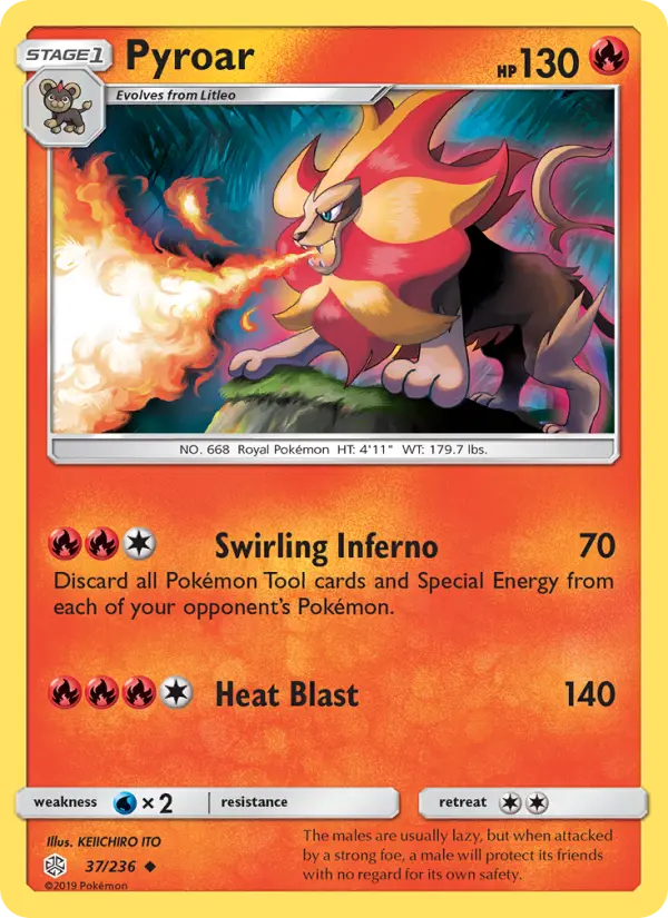 Pyroar 37 — Cosmic Eclipse 37, Normal finish