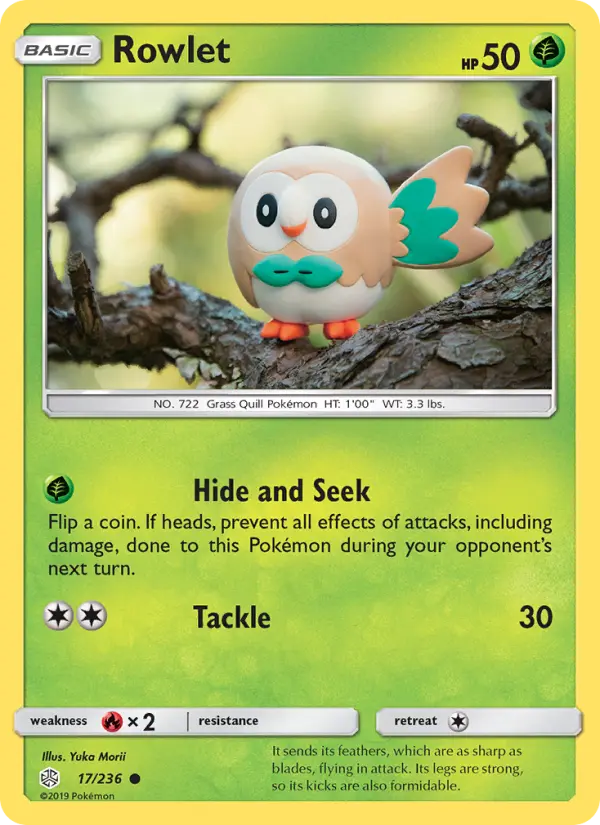 Rowlet 17 card from Cosmic Eclipse