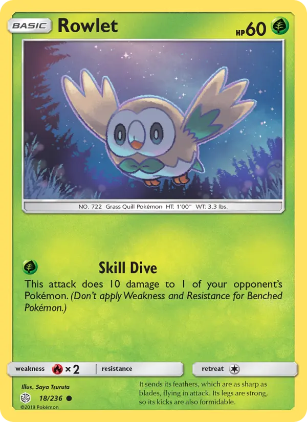 Rowlet 18 — Cosmic Eclipse 18, Normal finish