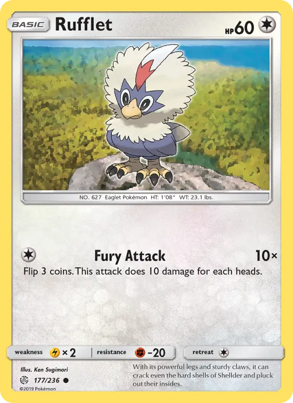 Rufflet 177 card from Cosmic Eclipse