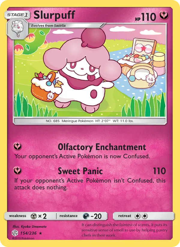 Slurpuff 154 card from Cosmic Eclipse