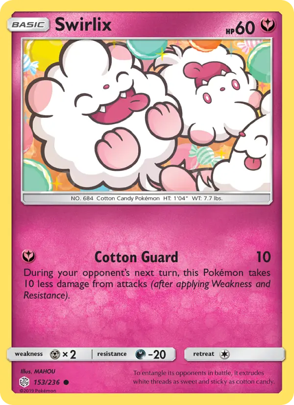 Swirlix 153 card from Cosmic Eclipse