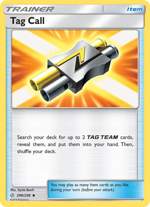 Tag Call 206 card from Cosmic Eclipse