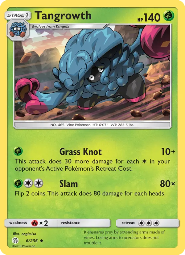 Tangrowth 6 card from Cosmic Eclipse