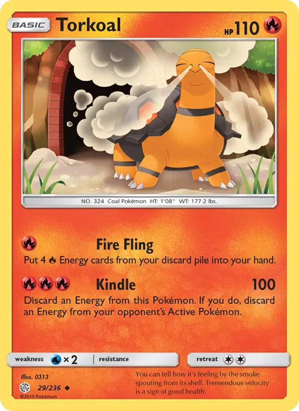 Torkoal 29 card from Cosmic Eclipse