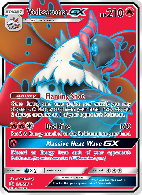 Volcarona-GX 213 — Cosmic Eclipse 213, Holofoil finish